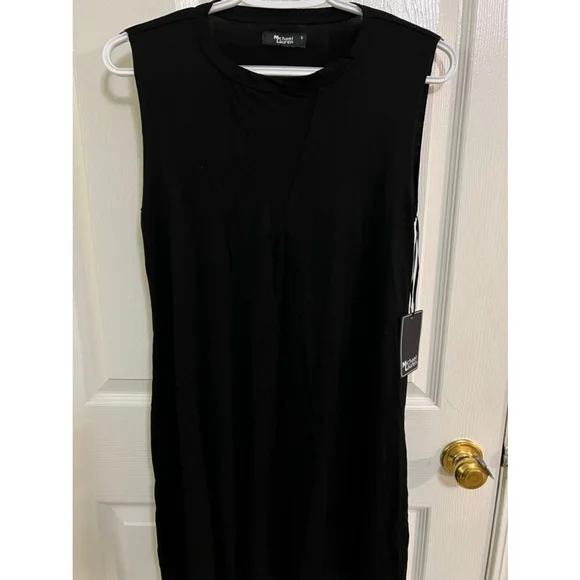 🔵 20) REVOLVE Sleeveless dress with Deep V mesh Michael Lauren NWT size small - Picture 3 of 8